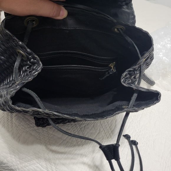 Woven Genuine Italian Leather Backpack - Picture 7 of 9